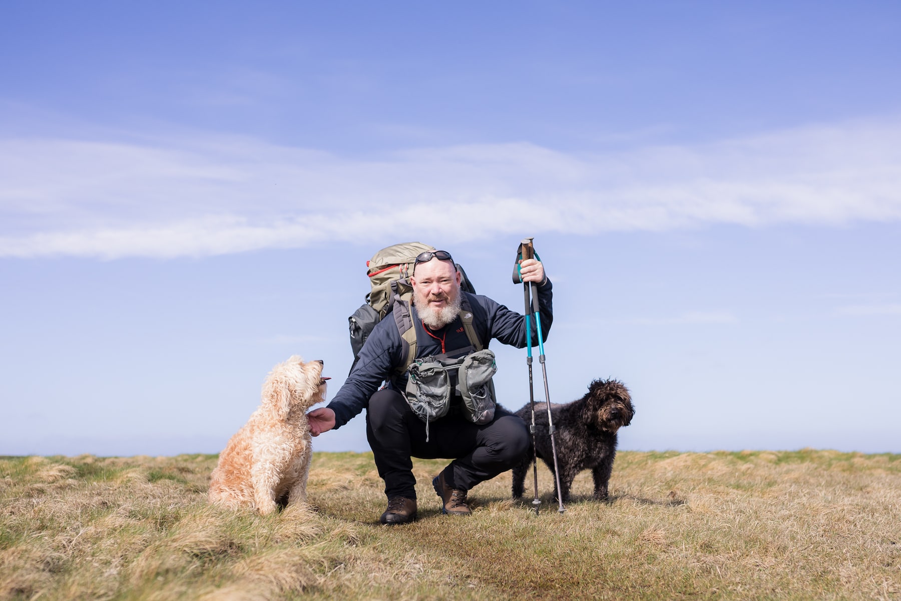 Long distance hiking outlet with dogs