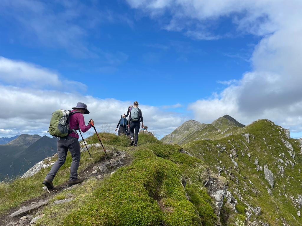 move fast in mountains - Walking the Five Sisters of Kintail. Credit: Keri Wallace