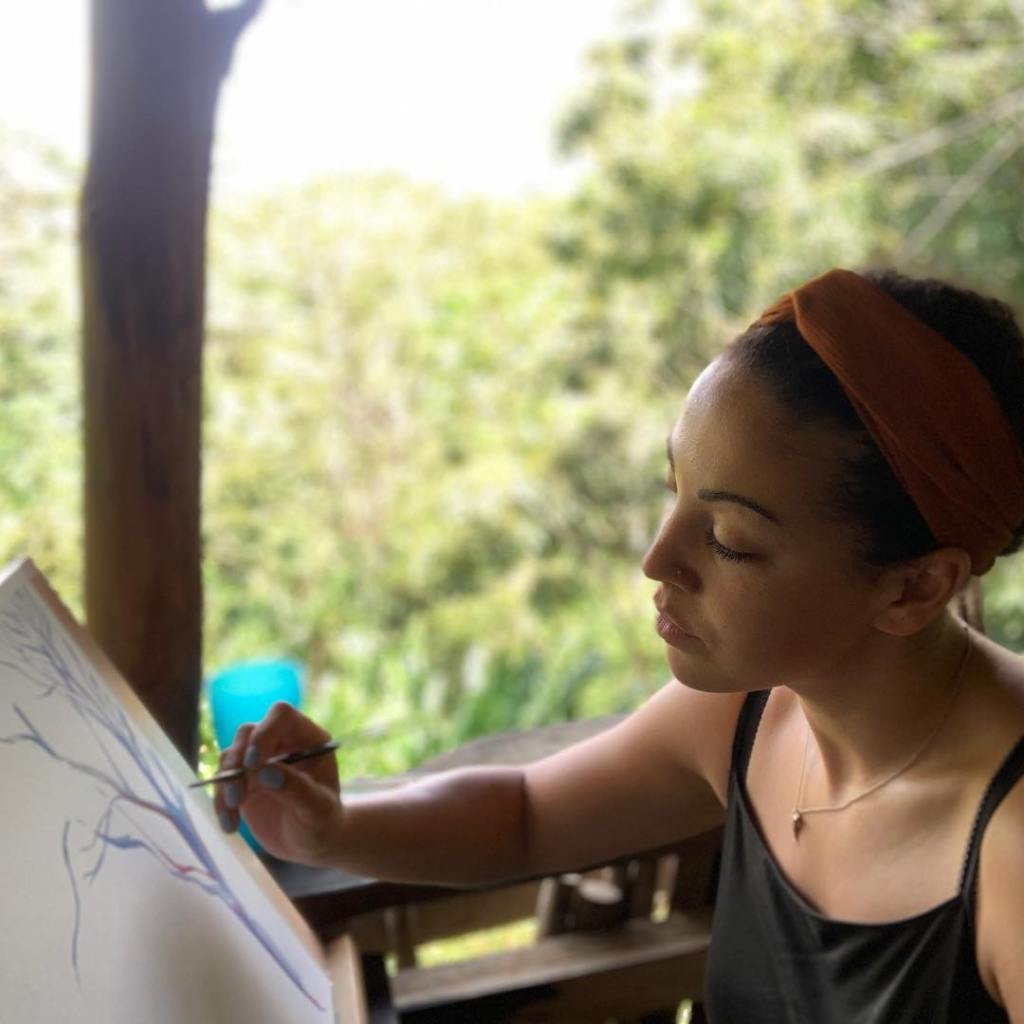 Painting in Tobago. Credit: Bryony Ella