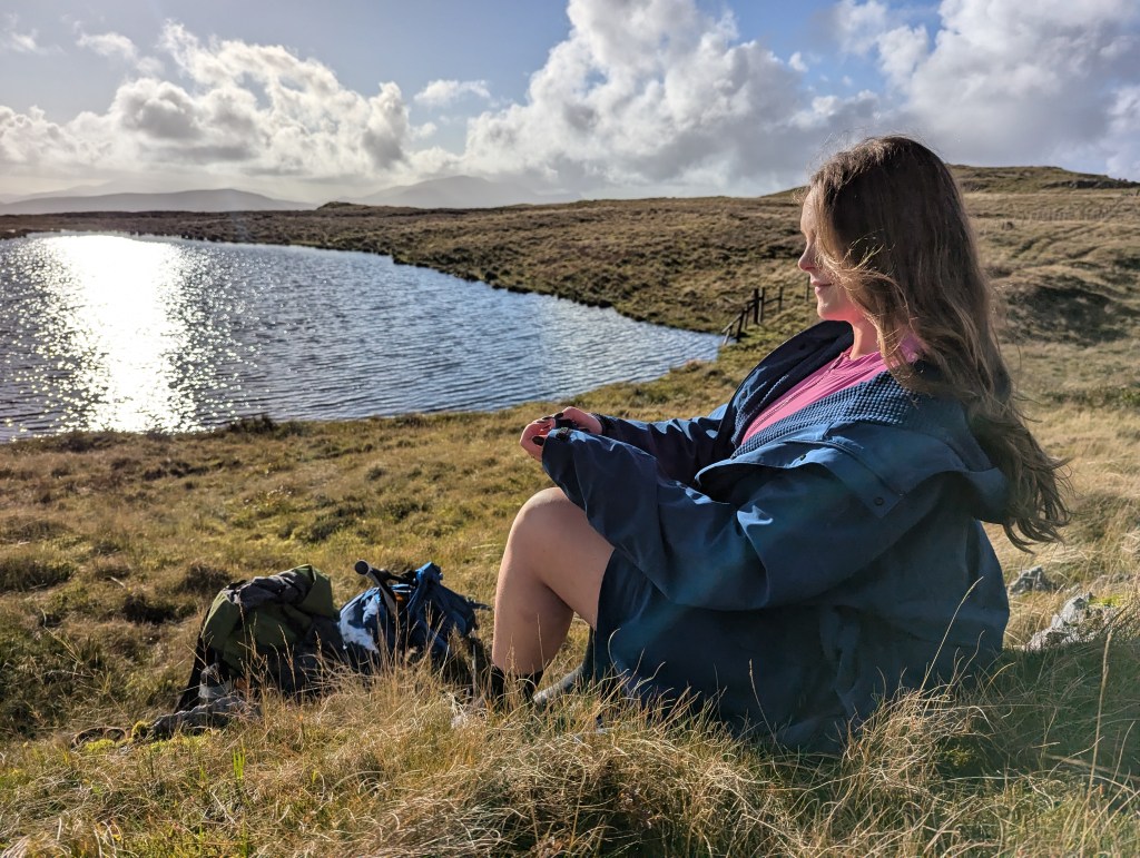 Post-dip in Llyn y Fign with Cader Idris in the cloud behind_credit Francesca Donovan