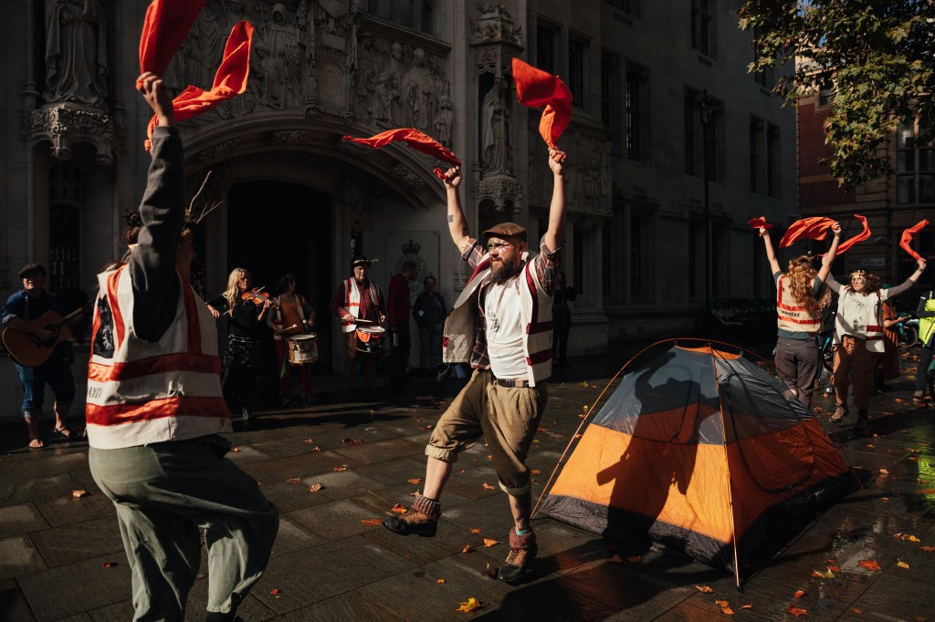 Outside the Supreme Court case that could protect or extinguish the right to wild camp on Dartmoor. Credit: Emma Stoner