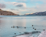 doubling back - Winter descending from the hills overlooking Loch Ness