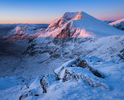 Main image: A winter sunrise in the Fannichs | Credit: James Roddie