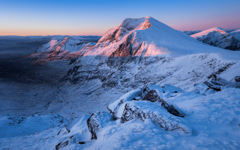 Main image: A winter sunrise in the Fannichs | Credit: James Roddie