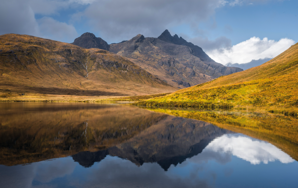 The Cuillin reflected on a calm day