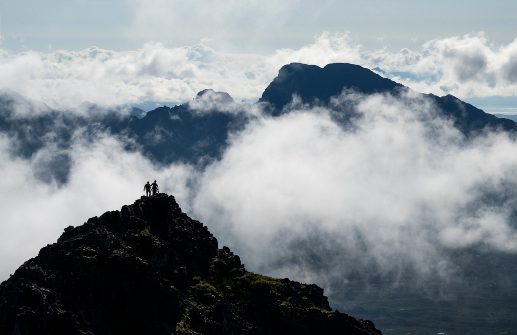 Two distant scramblers on the Cuillin. Credit: James Roddie