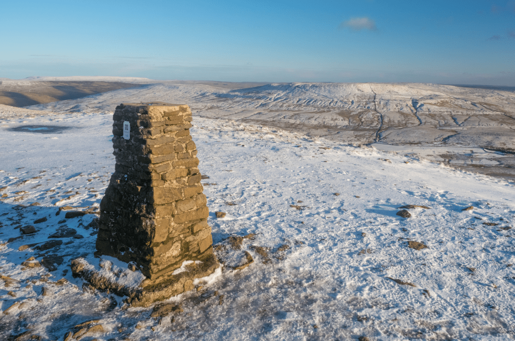 The trig point atop Pen-y-Ghent. Credit: Shutterstock