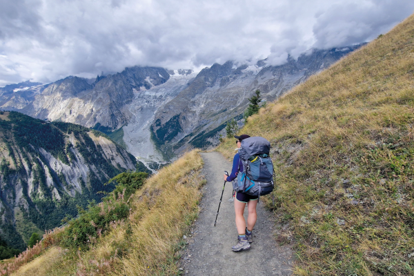 multi-day hiking on the Tour du mont Blanc. Ingrina Shieh