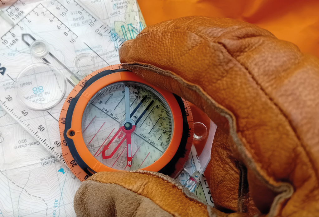 Ensure you can use your compass with your winter gloves. Credit: Scott Brookes