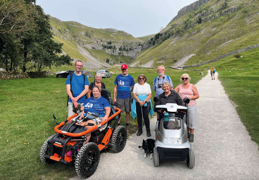 Debbie with a group in Malham. Credit: Debbie North