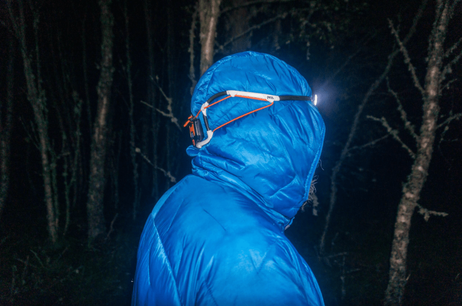 Demonstrating the Petzl Iko Core and its innovative headband. Credit: Chris Townsend - best head torches

