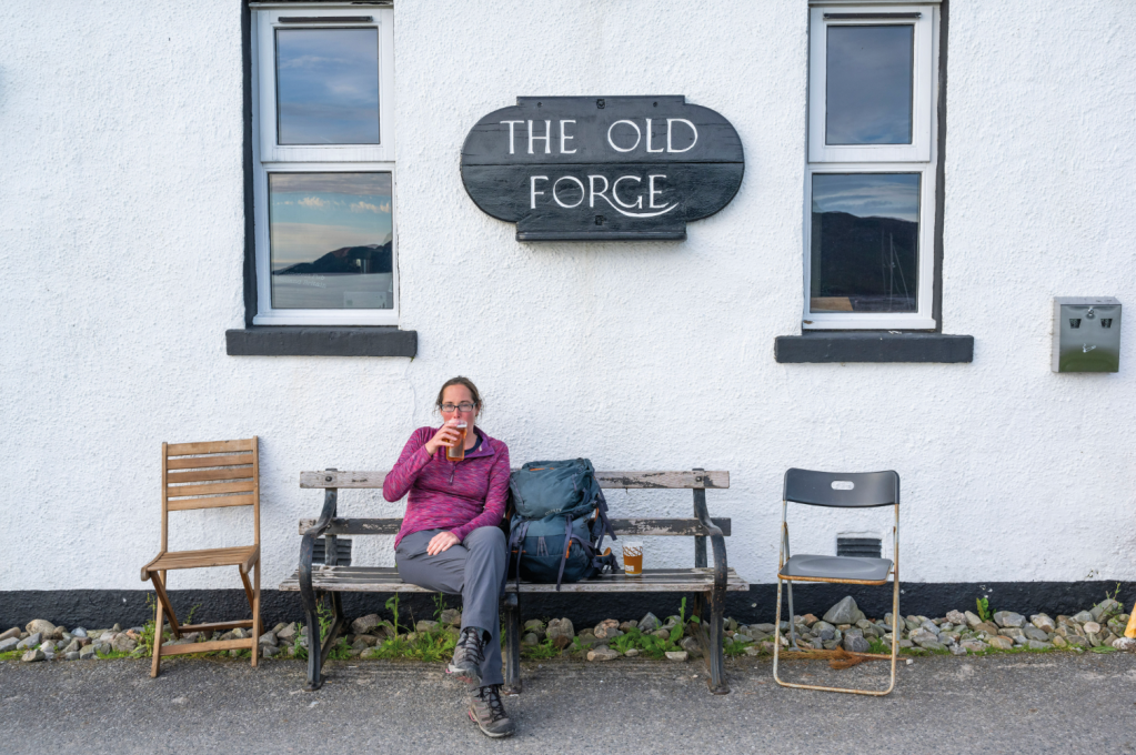 7. A well-earned pint at the Old Forge Inn