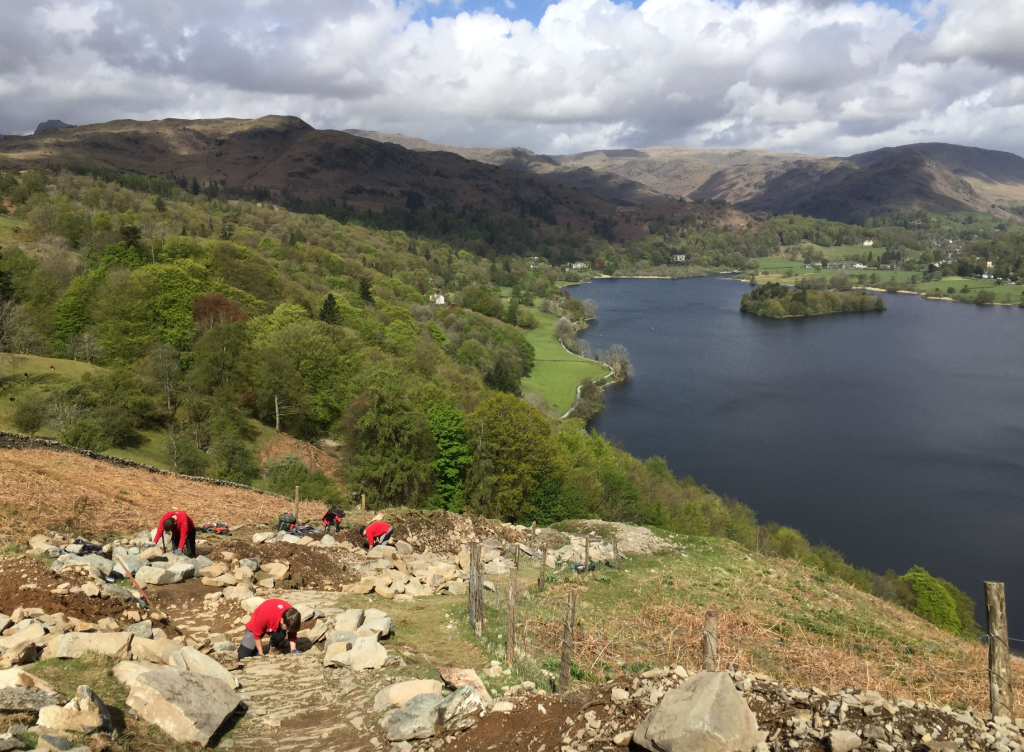 A Fix the Fells group working on Loughrigg Fell - photo credit Fix the Fells