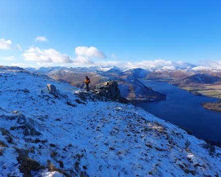 Wainwrights without a car - View from Arthurs Pike over Ullswater towards the Helvellyn Range. Credit: Ron Kenyon