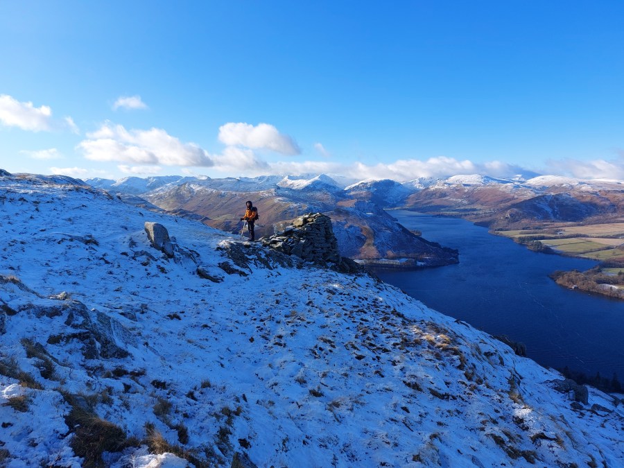 Wainwrights without a car - View from Arthurs Pike over Ullswater towards the Helvellyn Range. Credit: Ron Kenyon