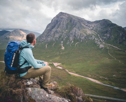 Mammut rucksack on Glen Coe